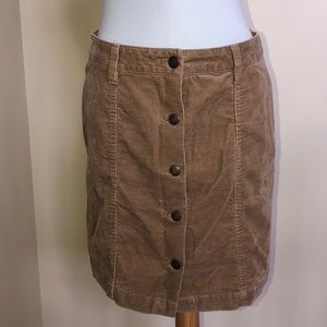G.H. Bass Corduroy Mini Skirt (size 4)